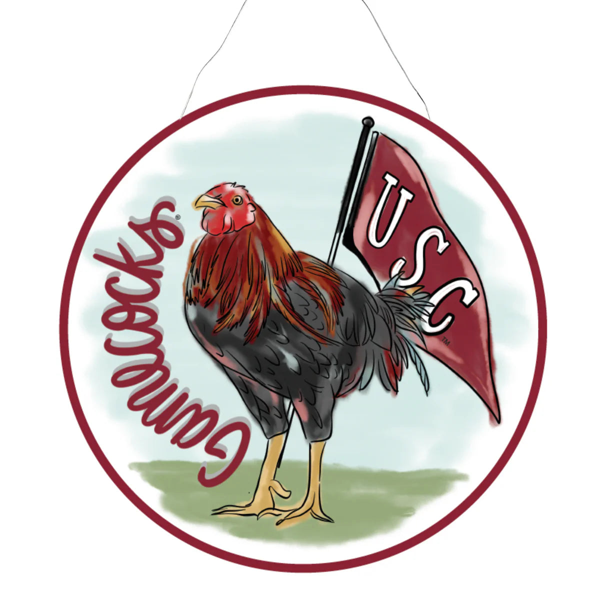 Glory Haus South Carolina Mascot Burlee Door Hanger