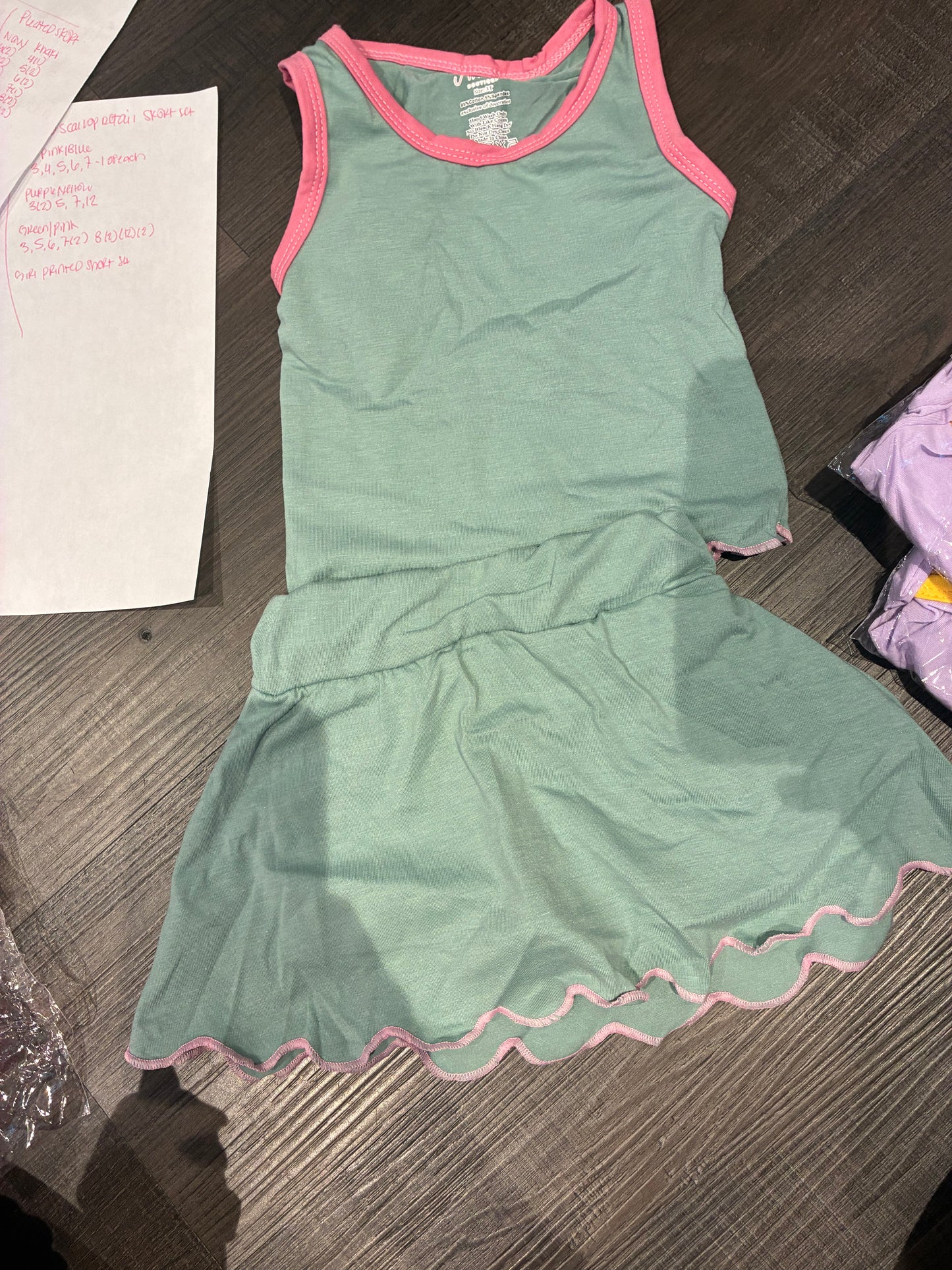 Scallop Detail Kids Set