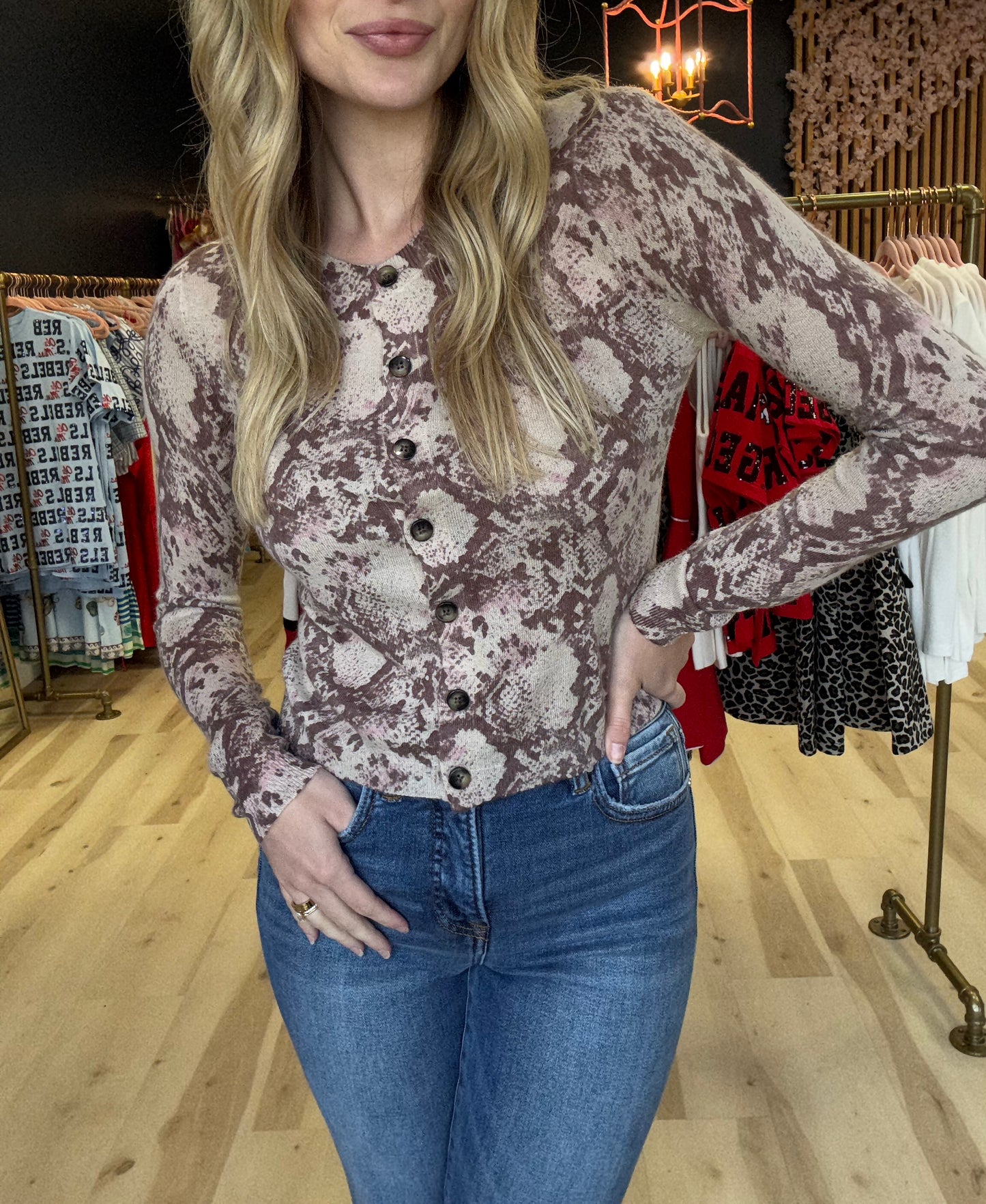 Ella Snake Knit Top