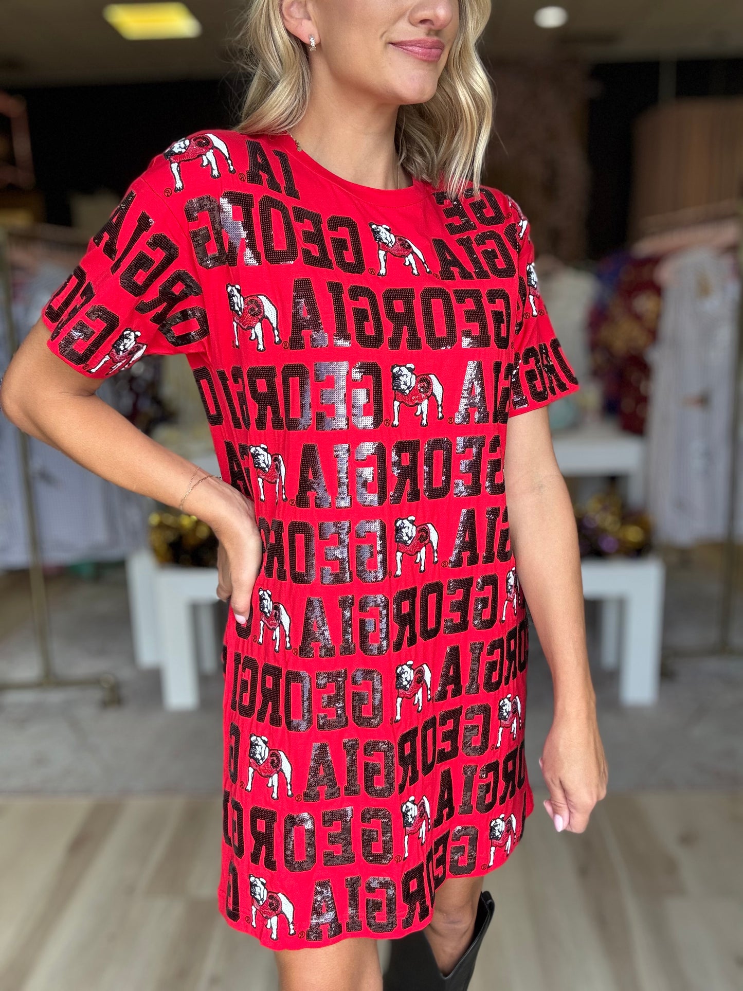 Stewart Simmons Licensed Georgia Repeat Dress