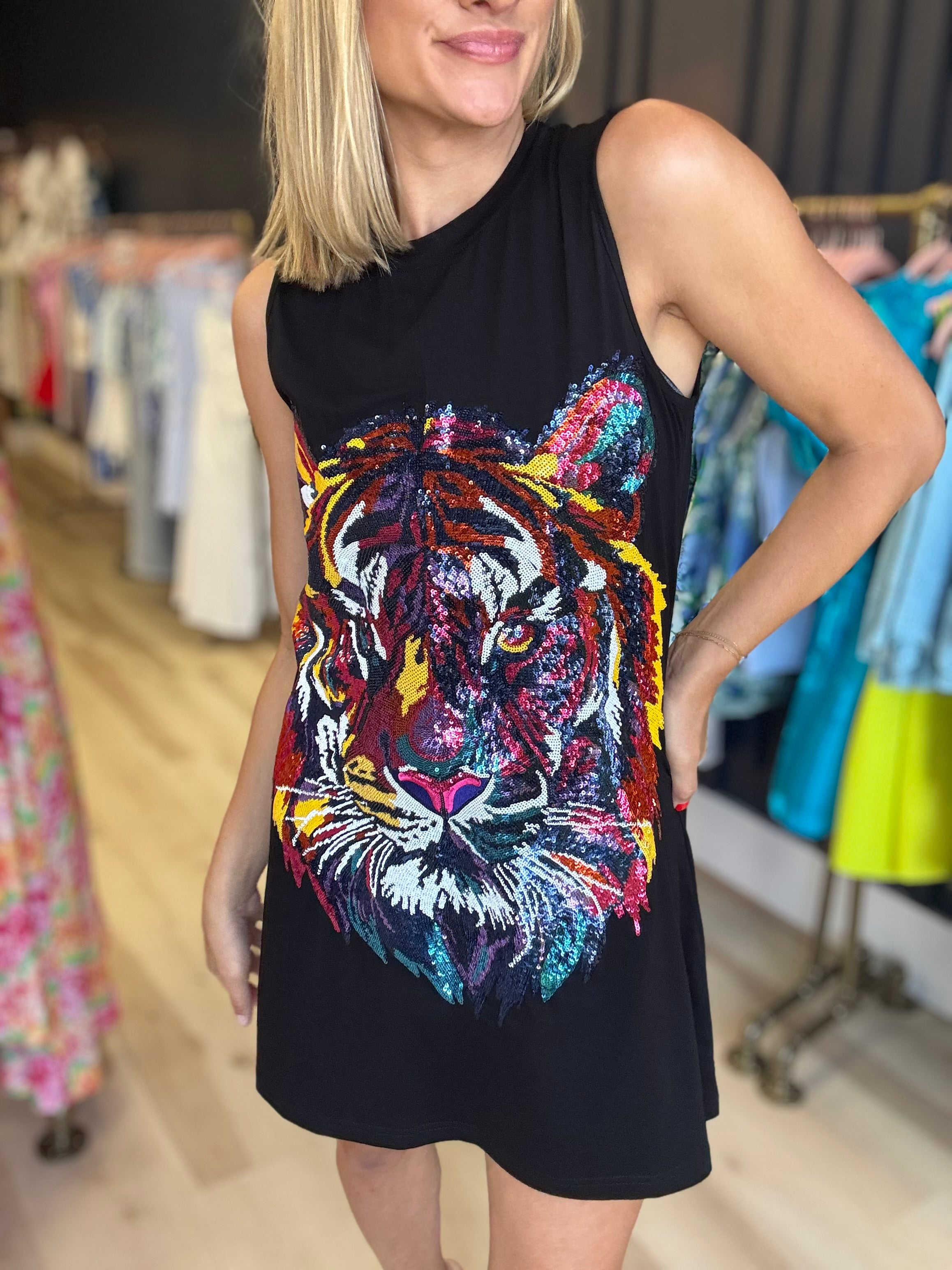 Sequin Tiger Dress (Preorder)