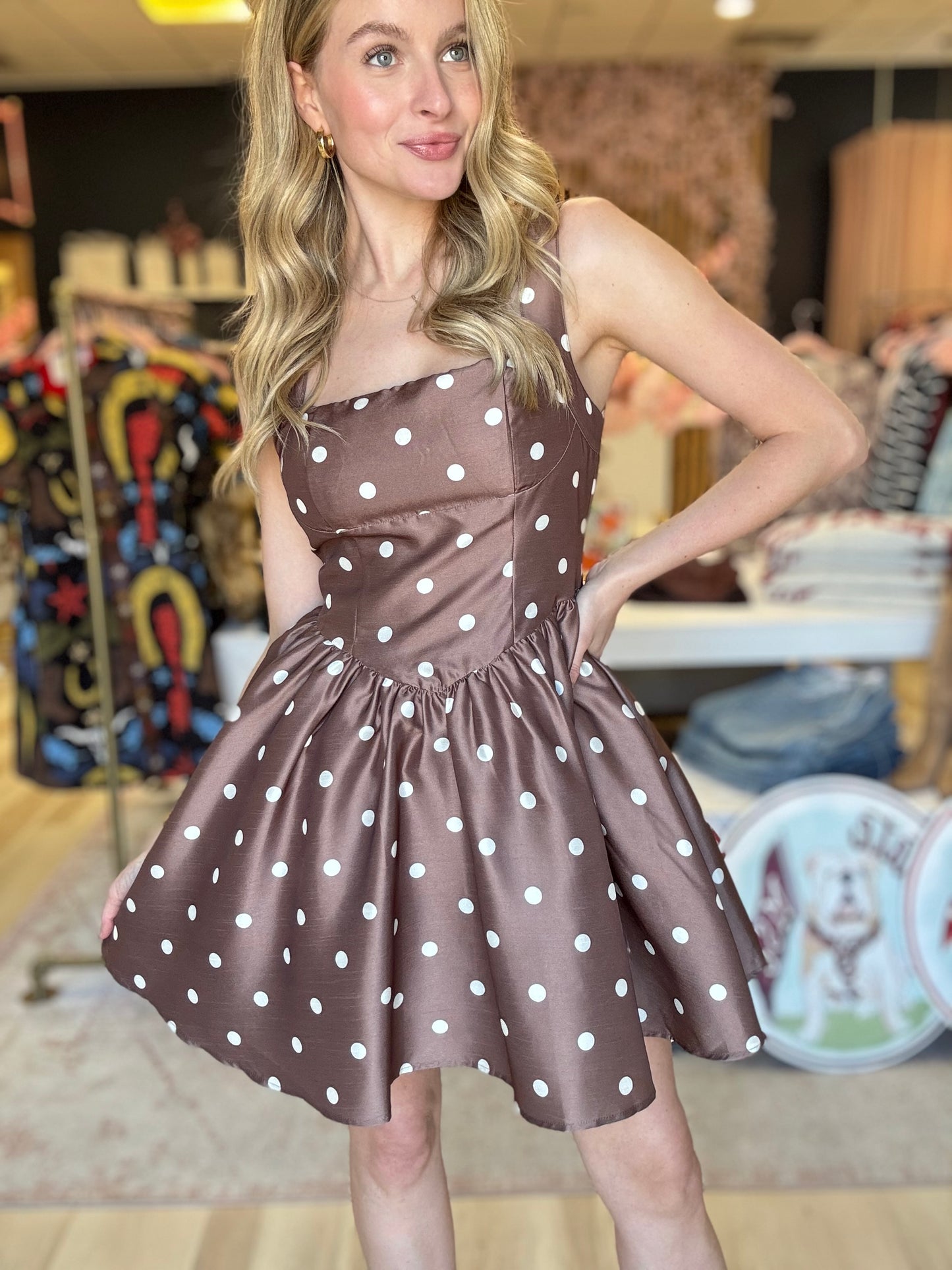 Polka Dot Mini Dress