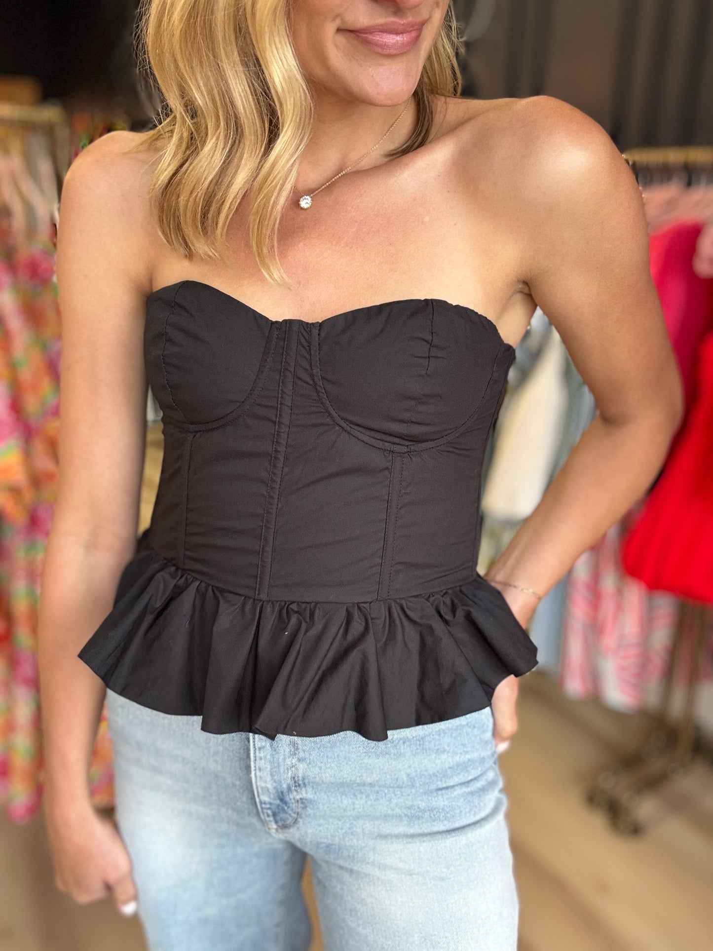 Autumn Strapless Top