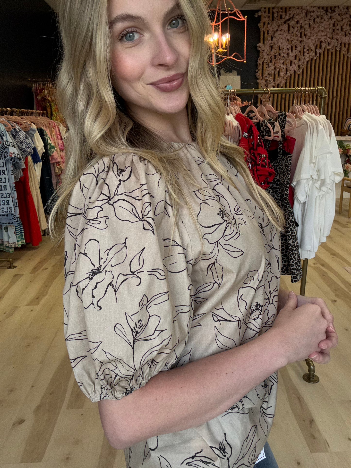 Printed Woven Top