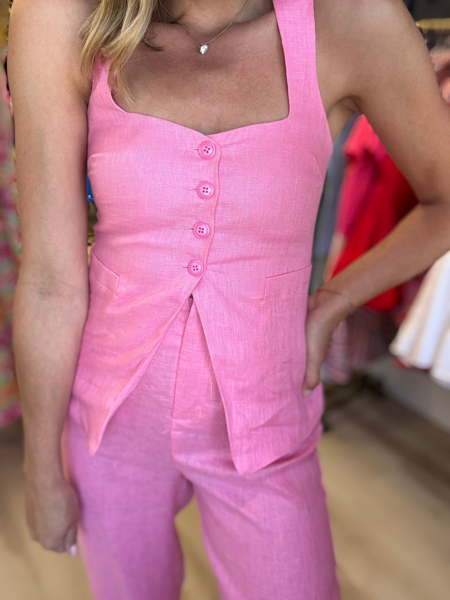 Pink Blair Linen Set