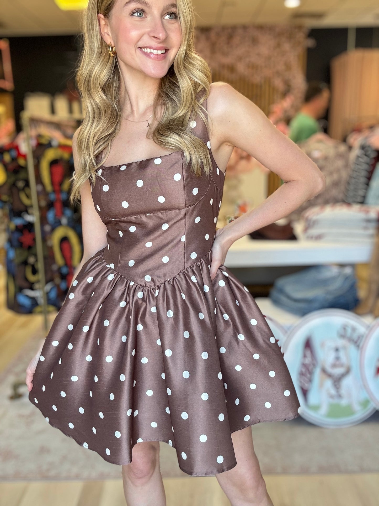 Polka Dot Mini Dress