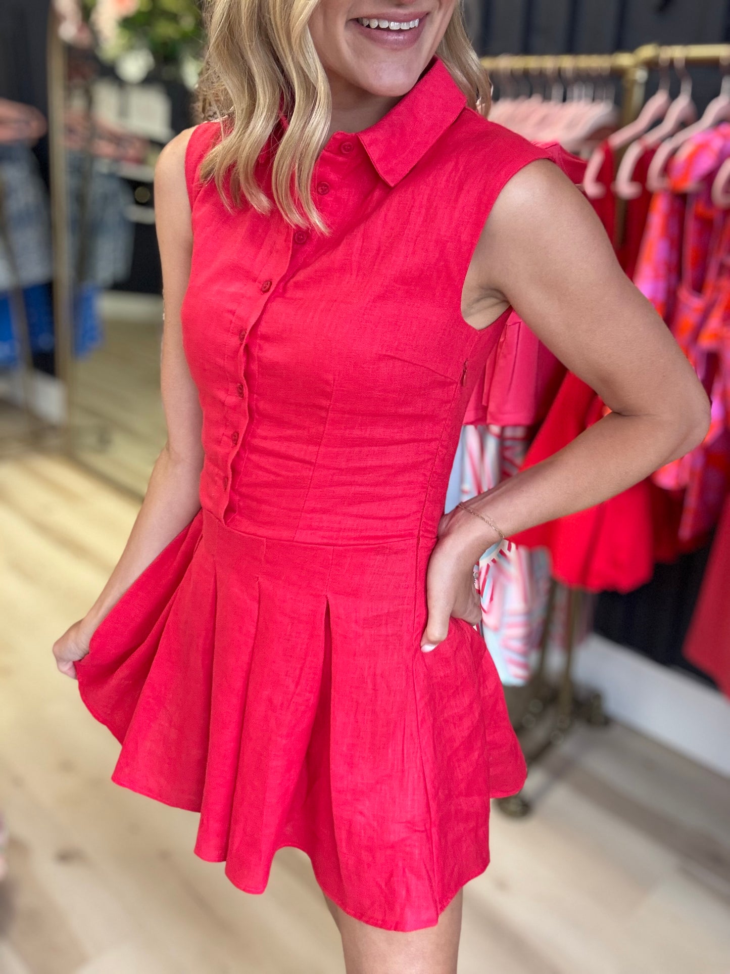 Josie Dress in Red