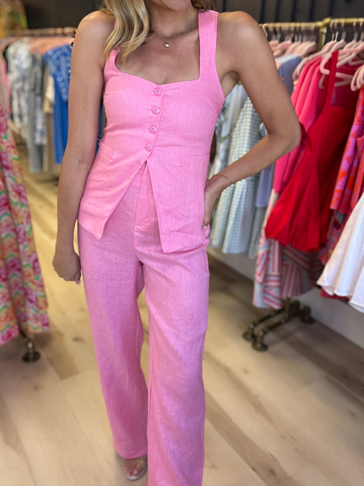 Pink Blair Linen Set