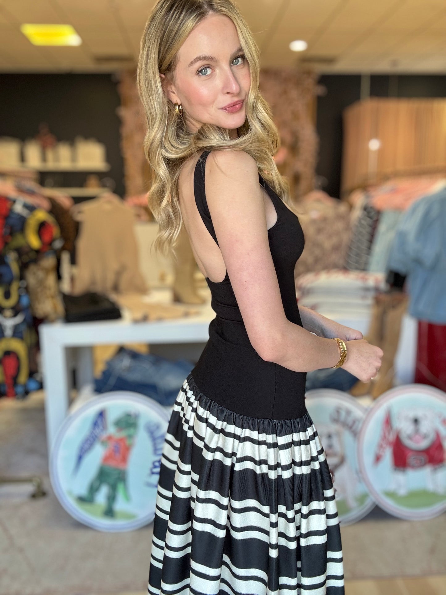 Elina Stripe Maxi Dress