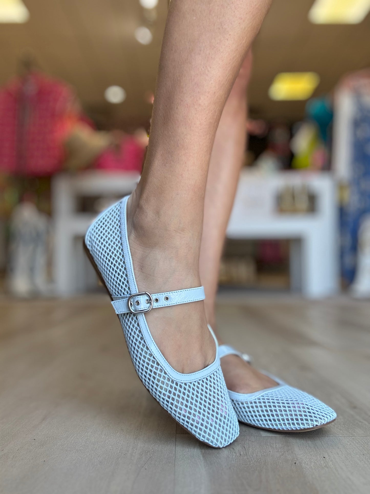 Dolce Vita Rodni Flat in Light Blue Mesh