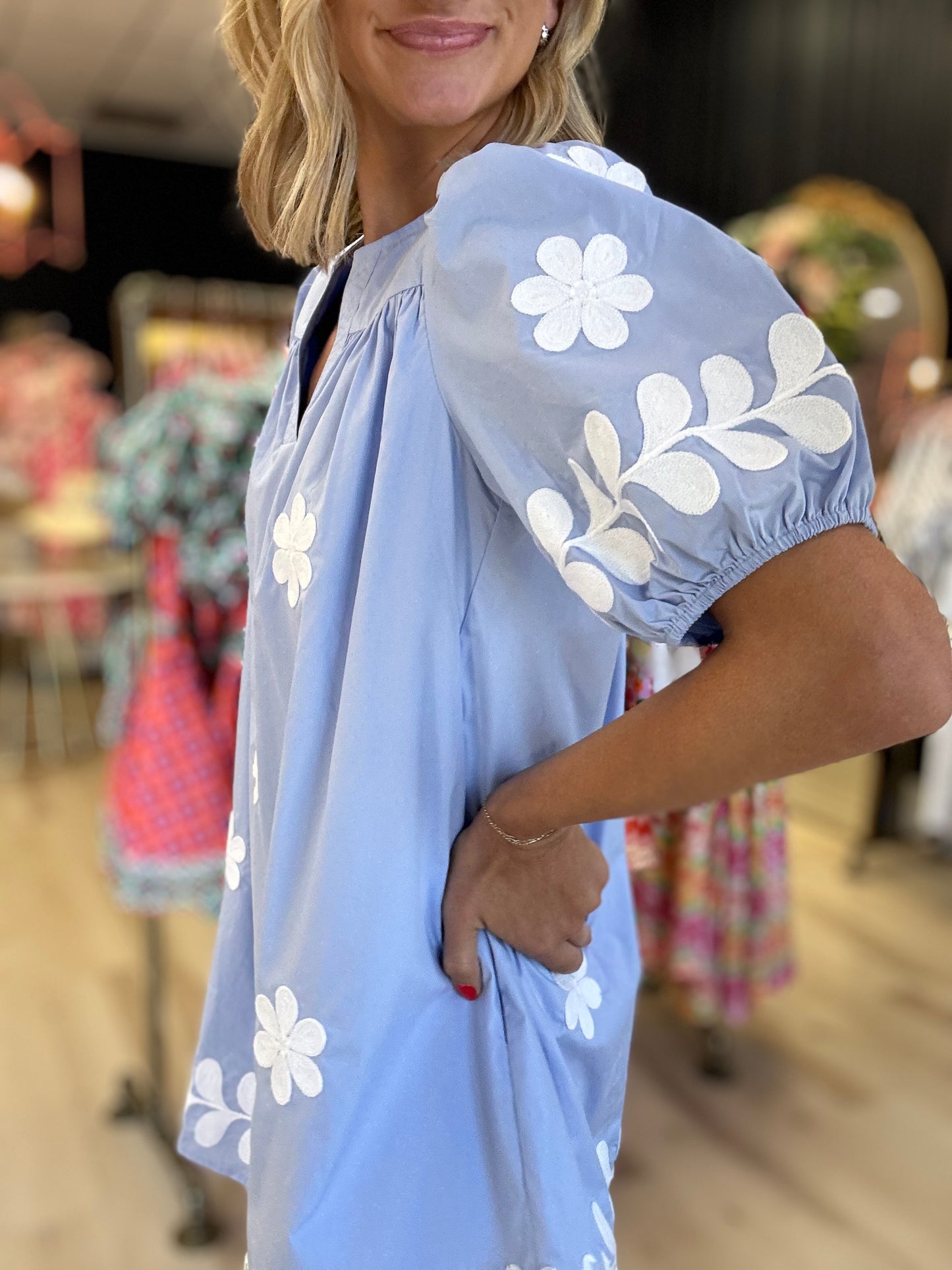 Flower Embroidered Dress