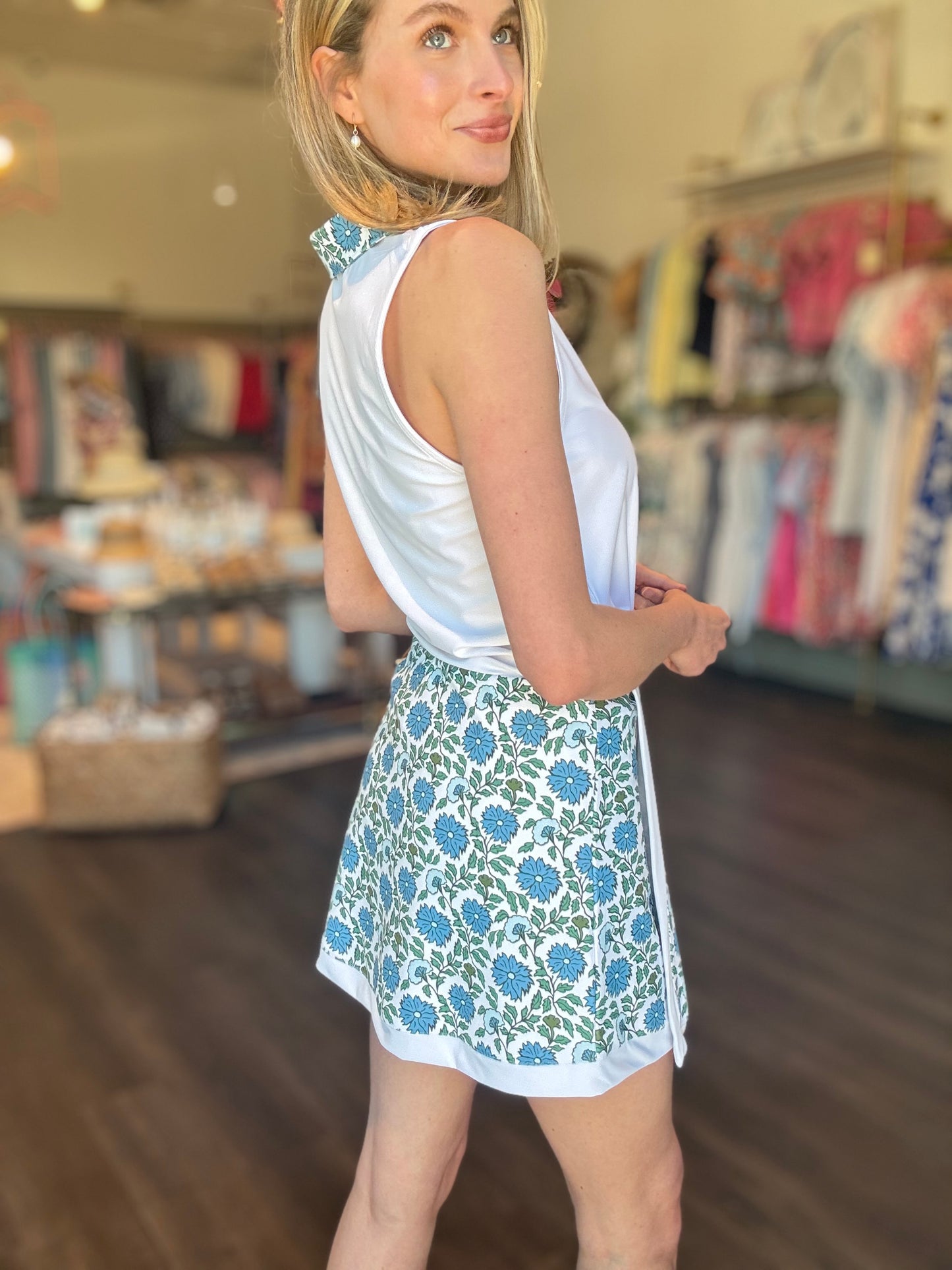 Smith and Quinn Bryce Polo in White/Seasalt Flora