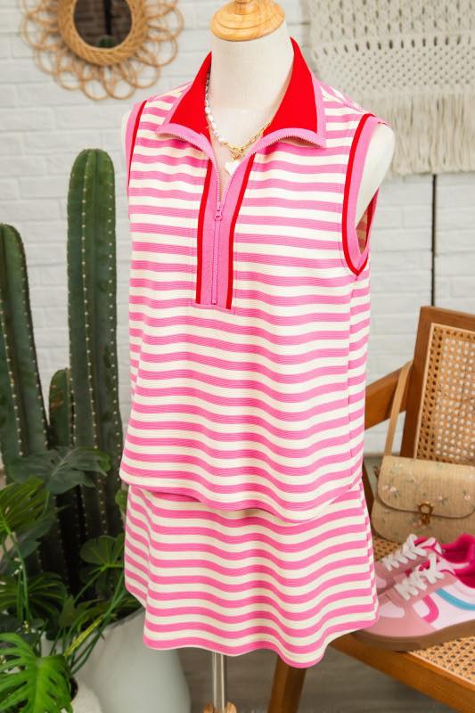 Striped Skort Set (PREORDER)