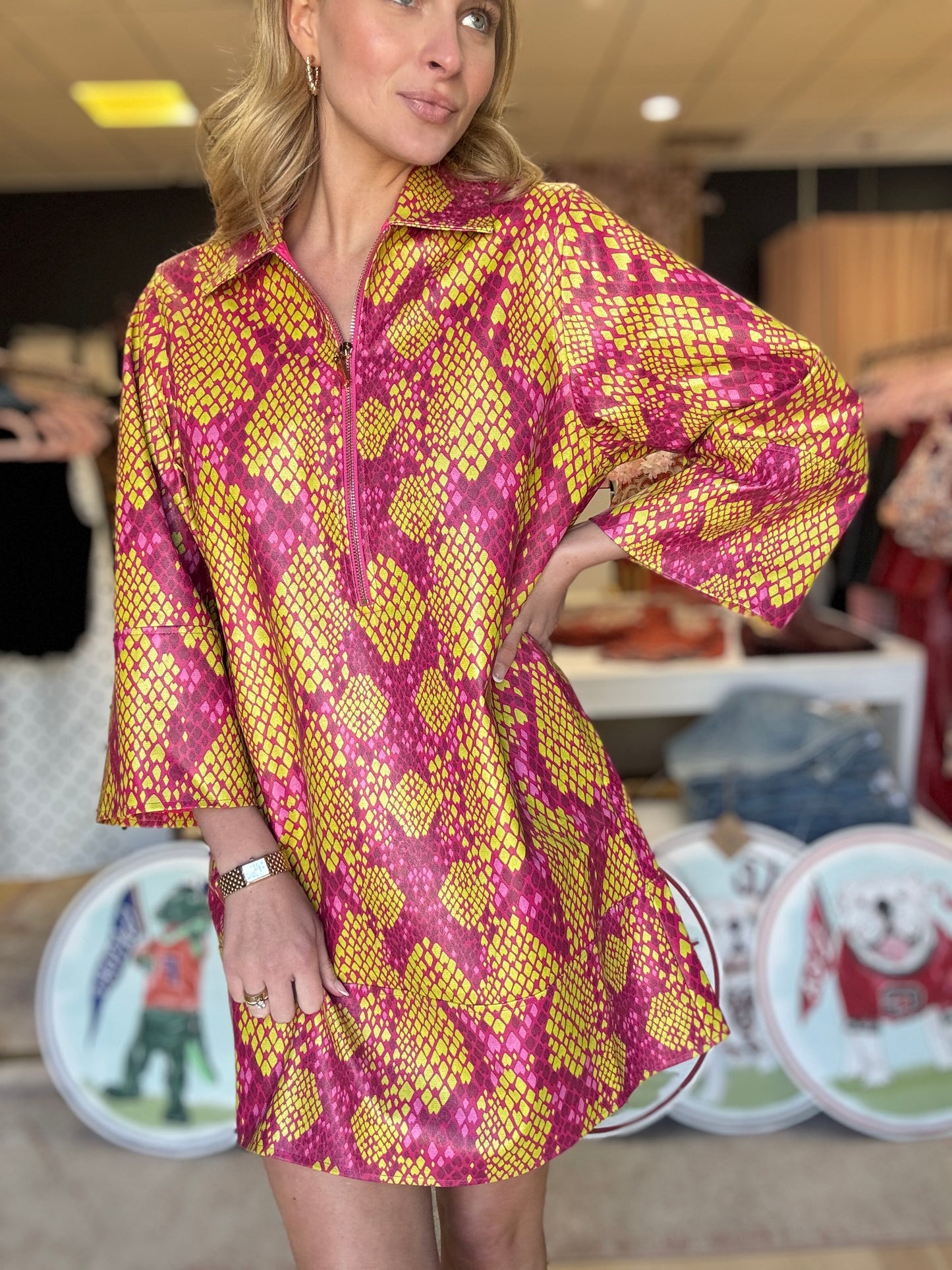 Alden Adair Dakota Dress in Serpent