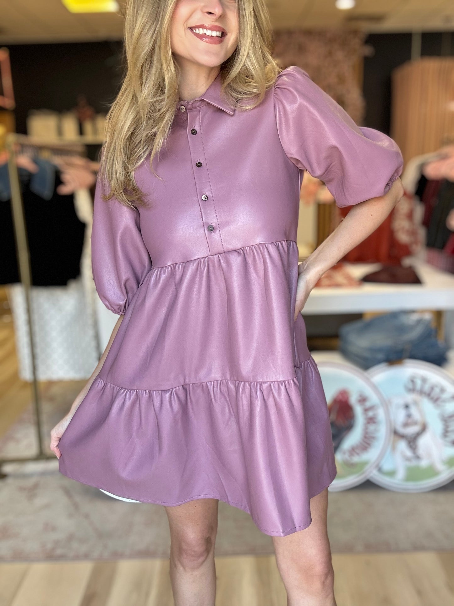 Karlie Faux Leather Mini