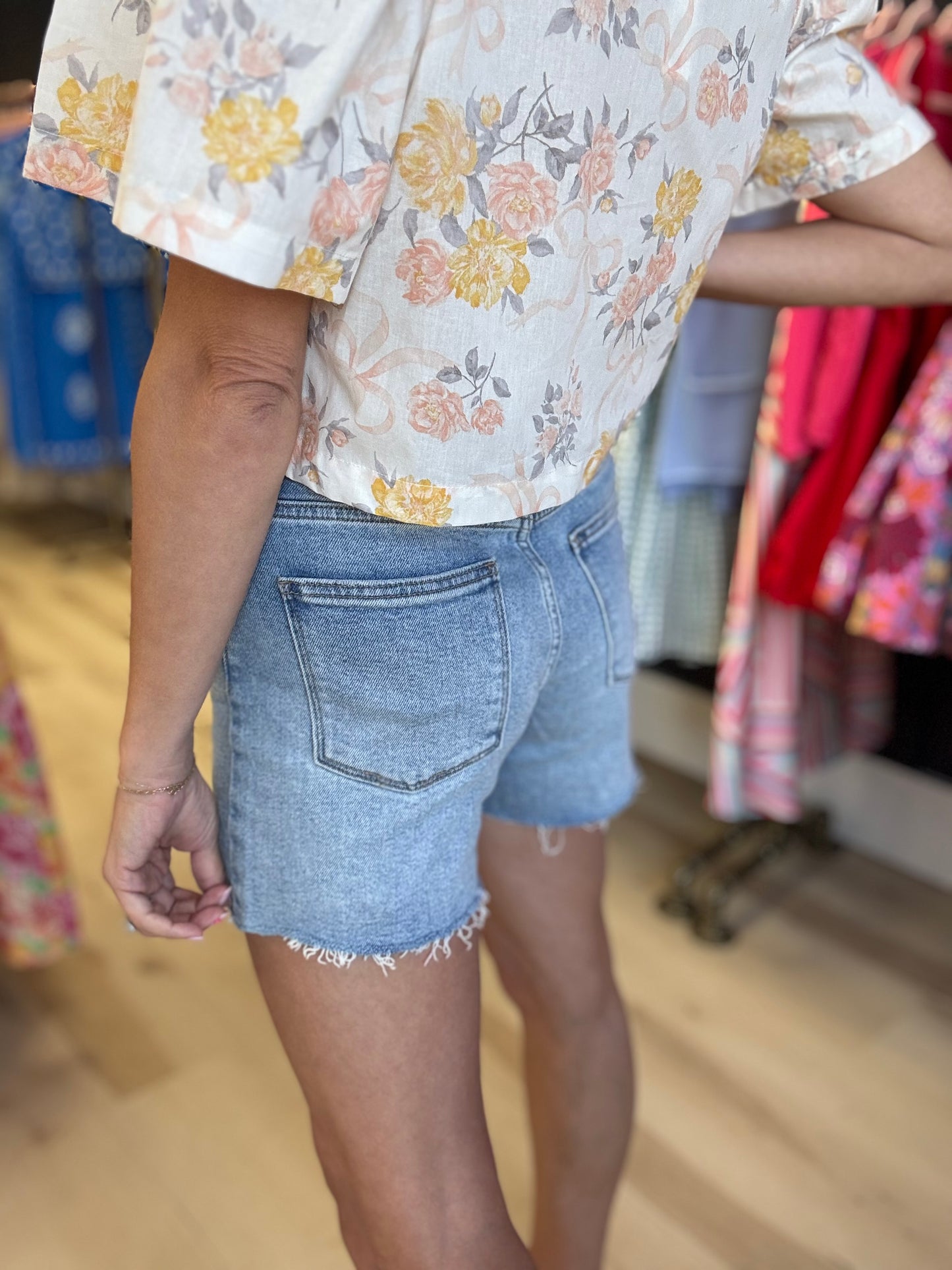 Light Denim Longer Short