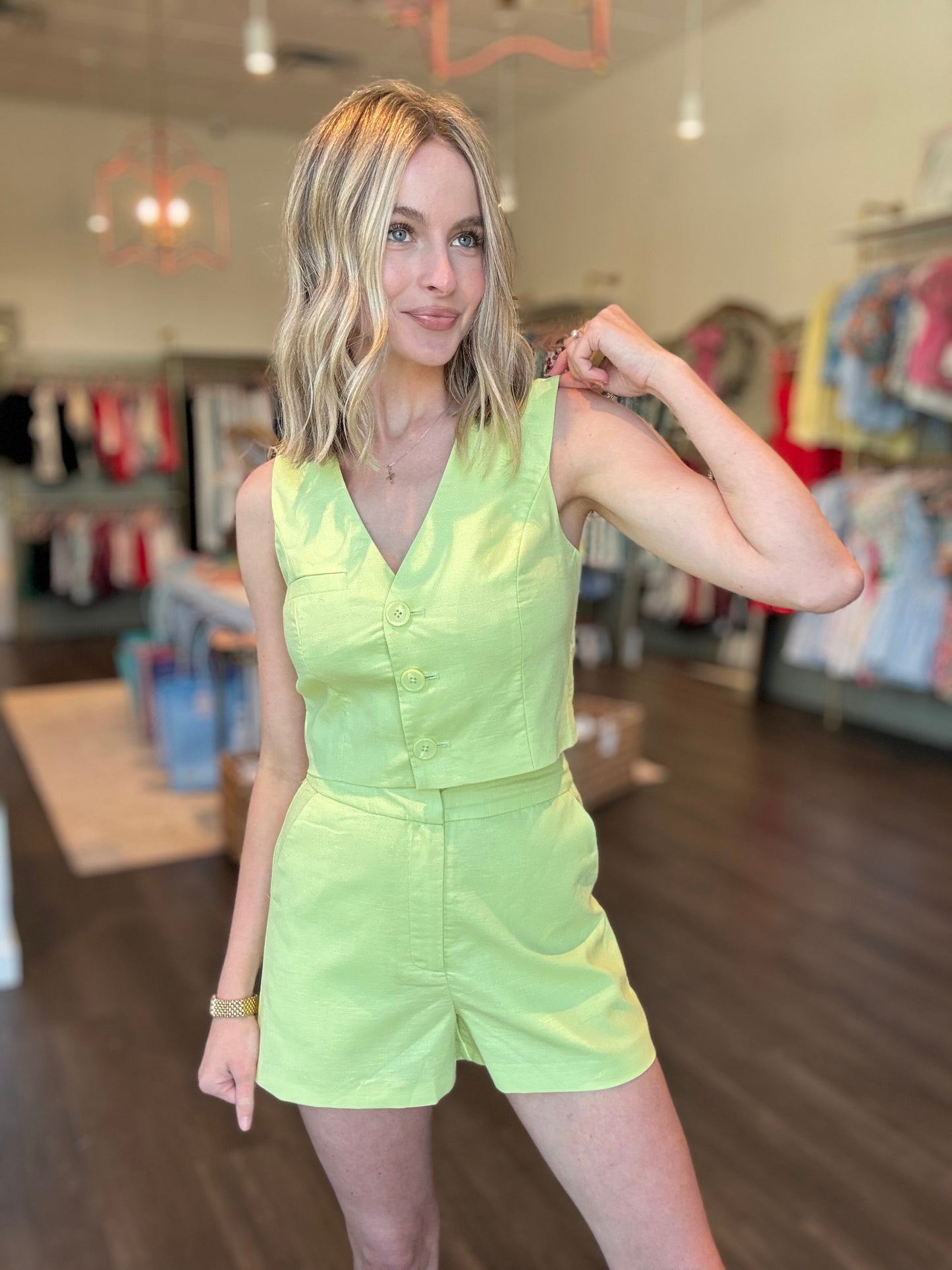 Lime Vest Set