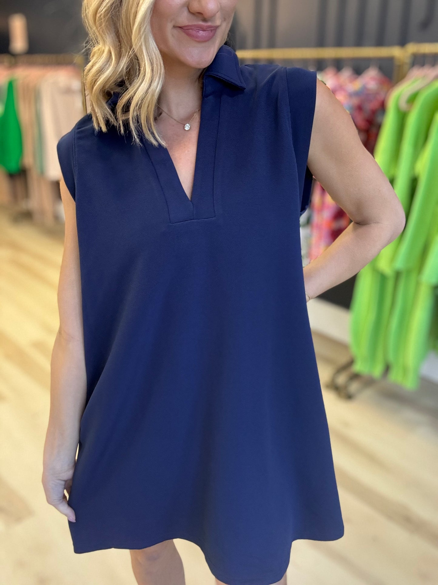 Sleeveless Collar Dress