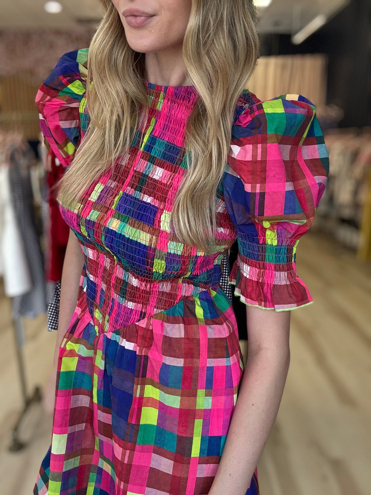 Alden Adair Polly Dress in Circus Plaid