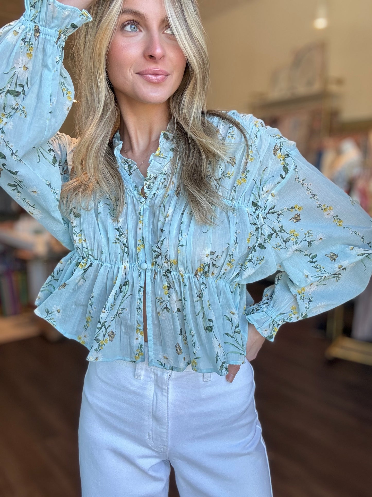 Shea Floral Smocked Top