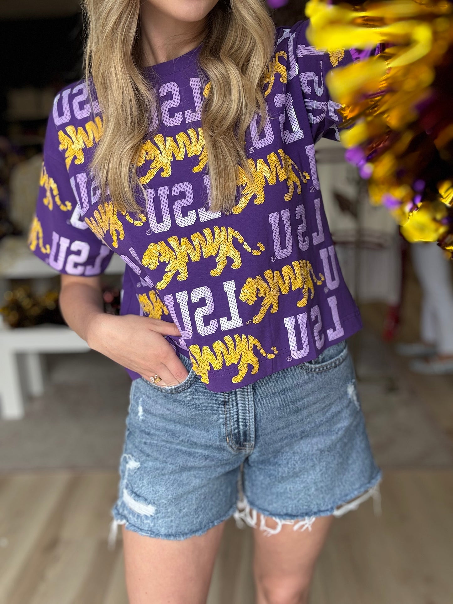 Stewart Simmons Licensed LSU Repeat Tee