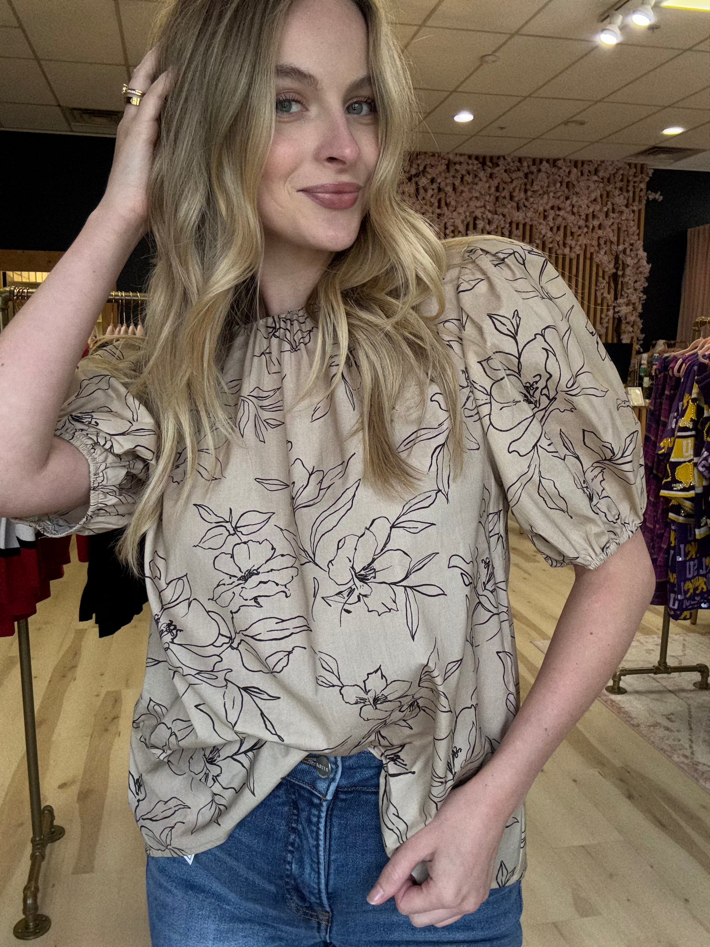 Printed Woven Top