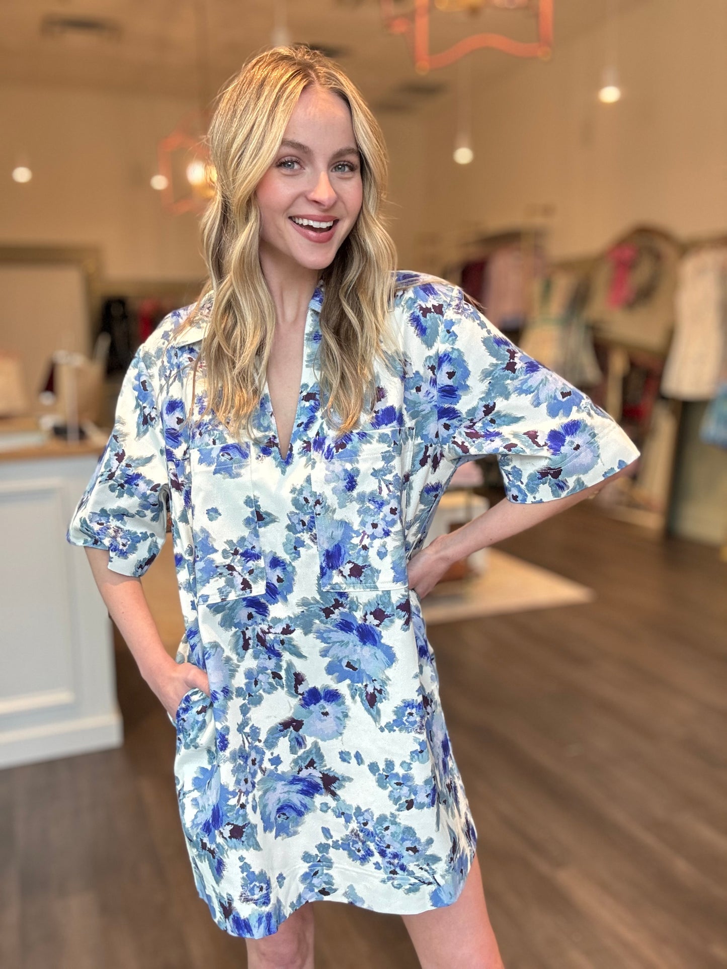 Carley Floral Collared Dress