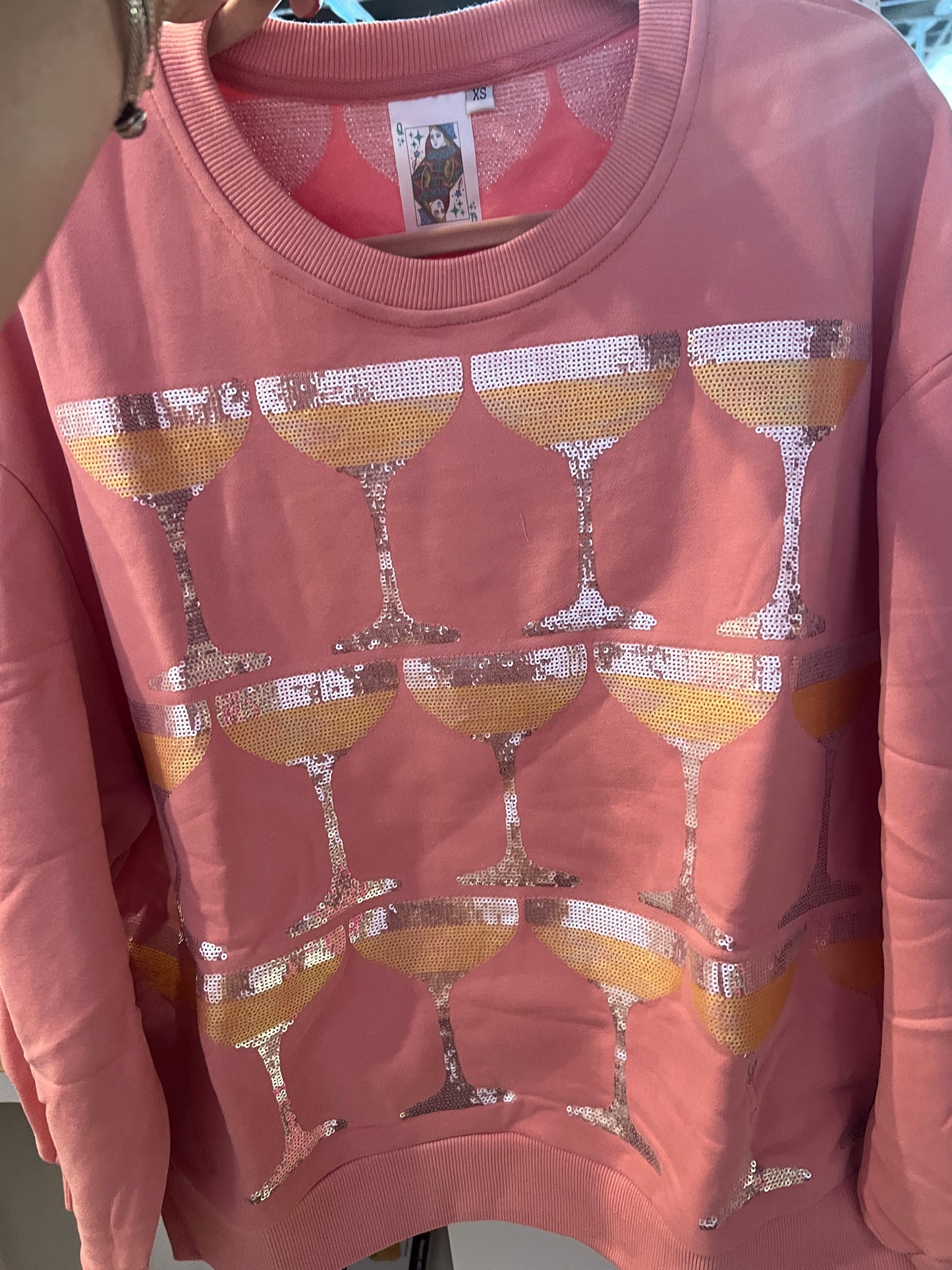 Queen of Sparkles Champagne Tower Sweatshirt