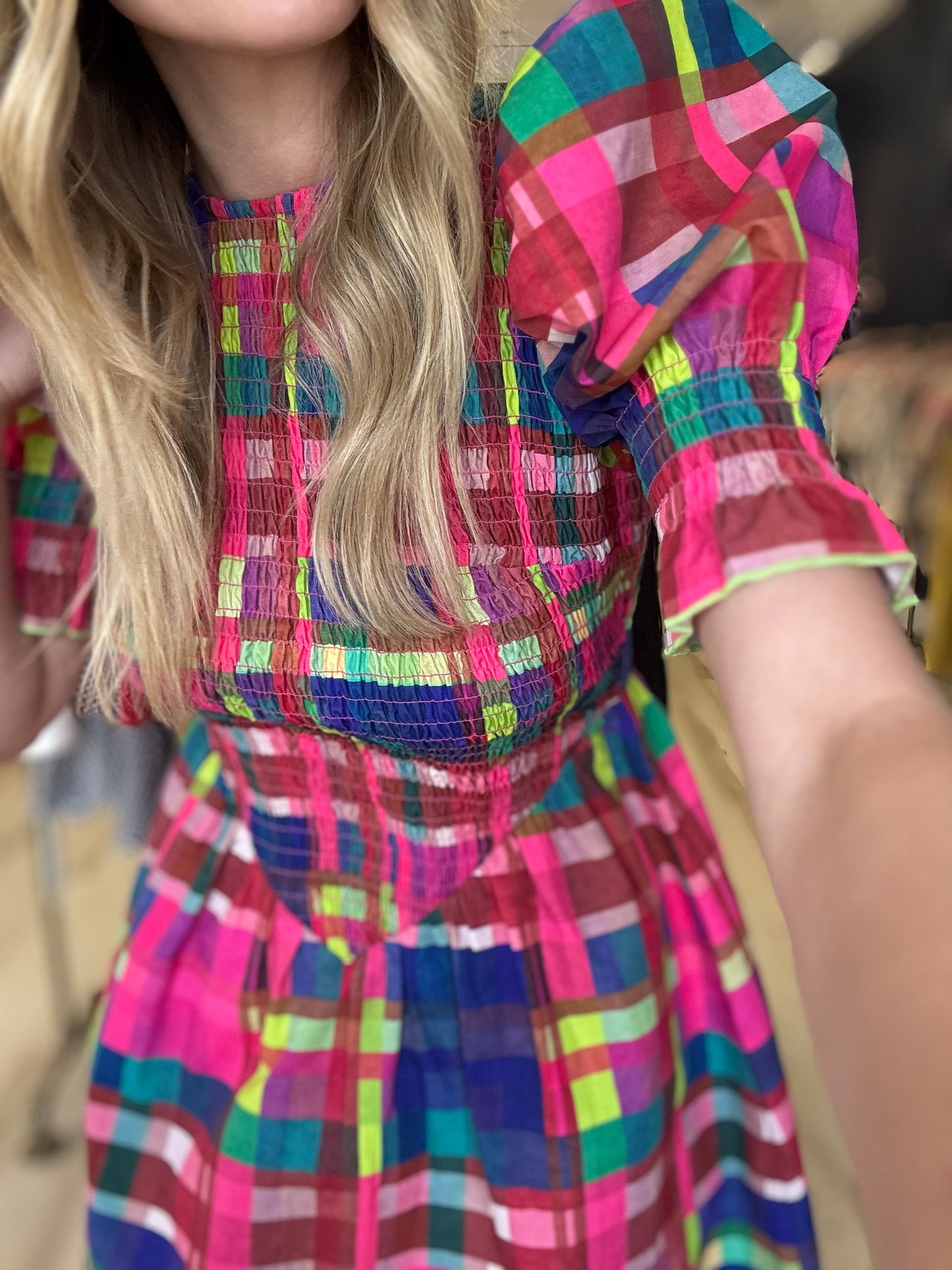 Alden Adair Polly Dress in Circus Plaid
