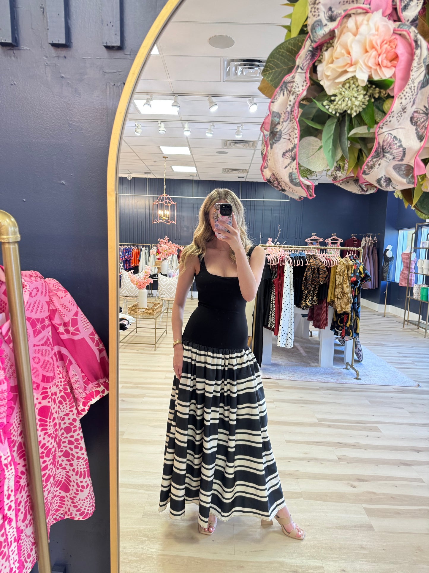 Elina Stripe Maxi Dress