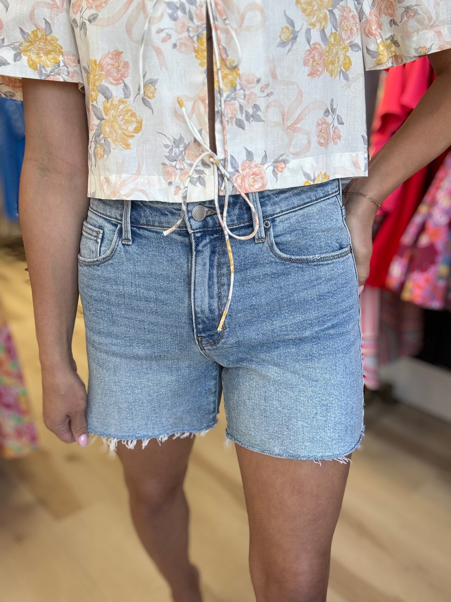 Light Denim Longer Short