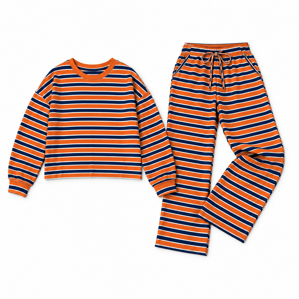 Fall Striped Set PREORDER (blue/orange/white)