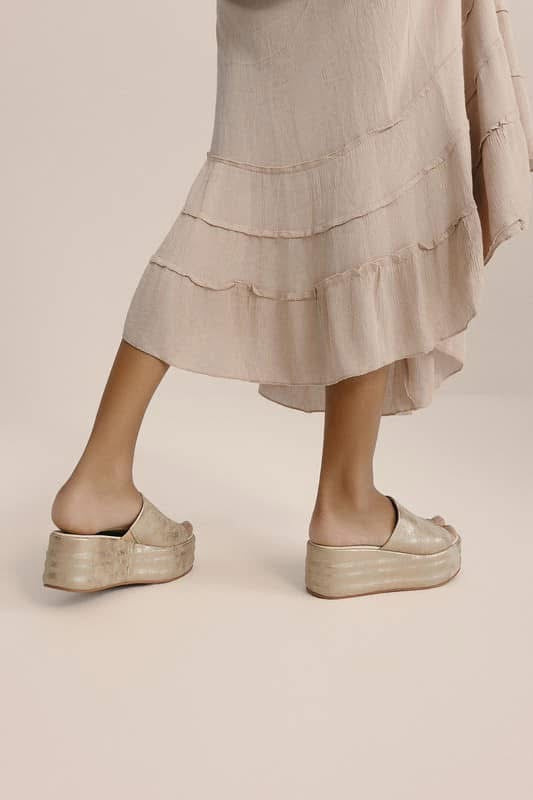 Gold Platform Shoe
