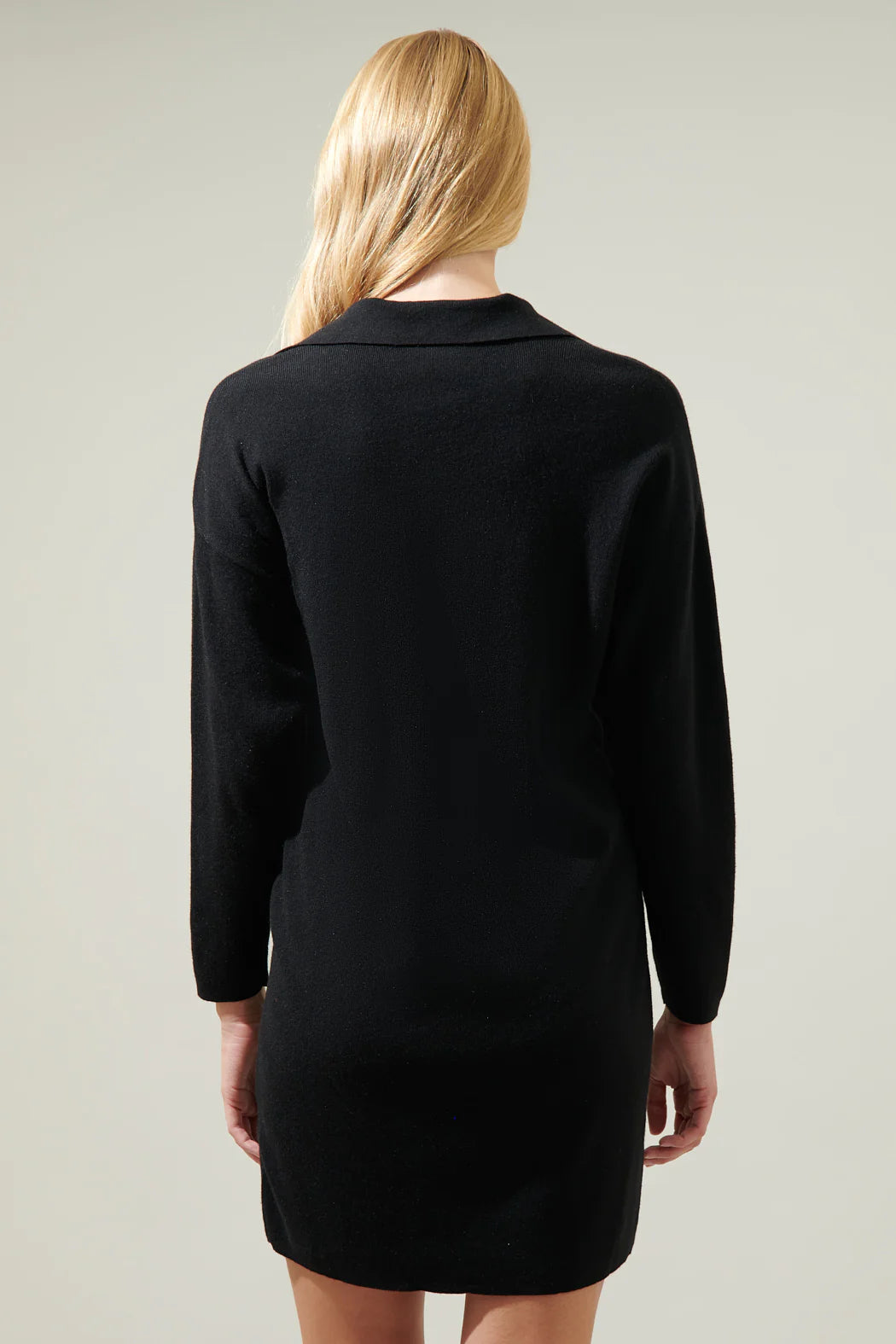 Emerla Relaxed Collared Sweater Dress