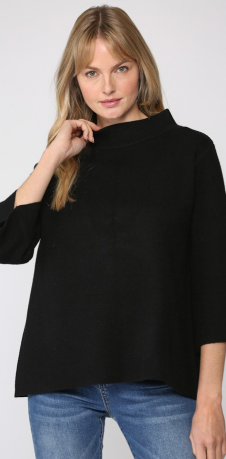 PREORDER Mock Neck Sweater with Sleeve