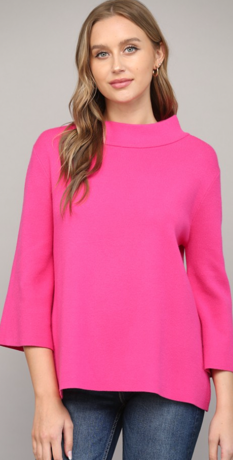PREORDER Mock Neck Sweater with Sleeve