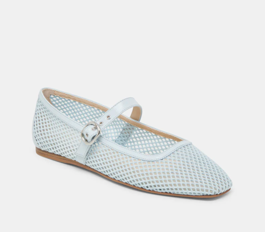 Dolce Vita Rodni Flat in Light Blue Mesh