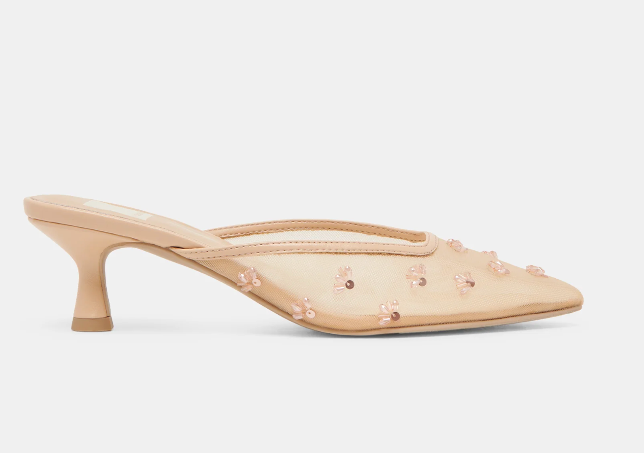 Dolce Vita Clara Heels French Vanilla Mesh