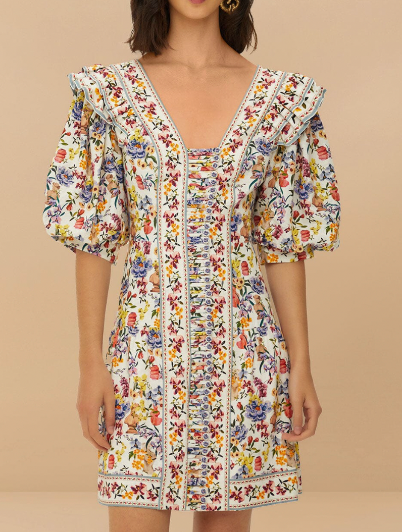 Farm Rio Greek Garden Mini Dress