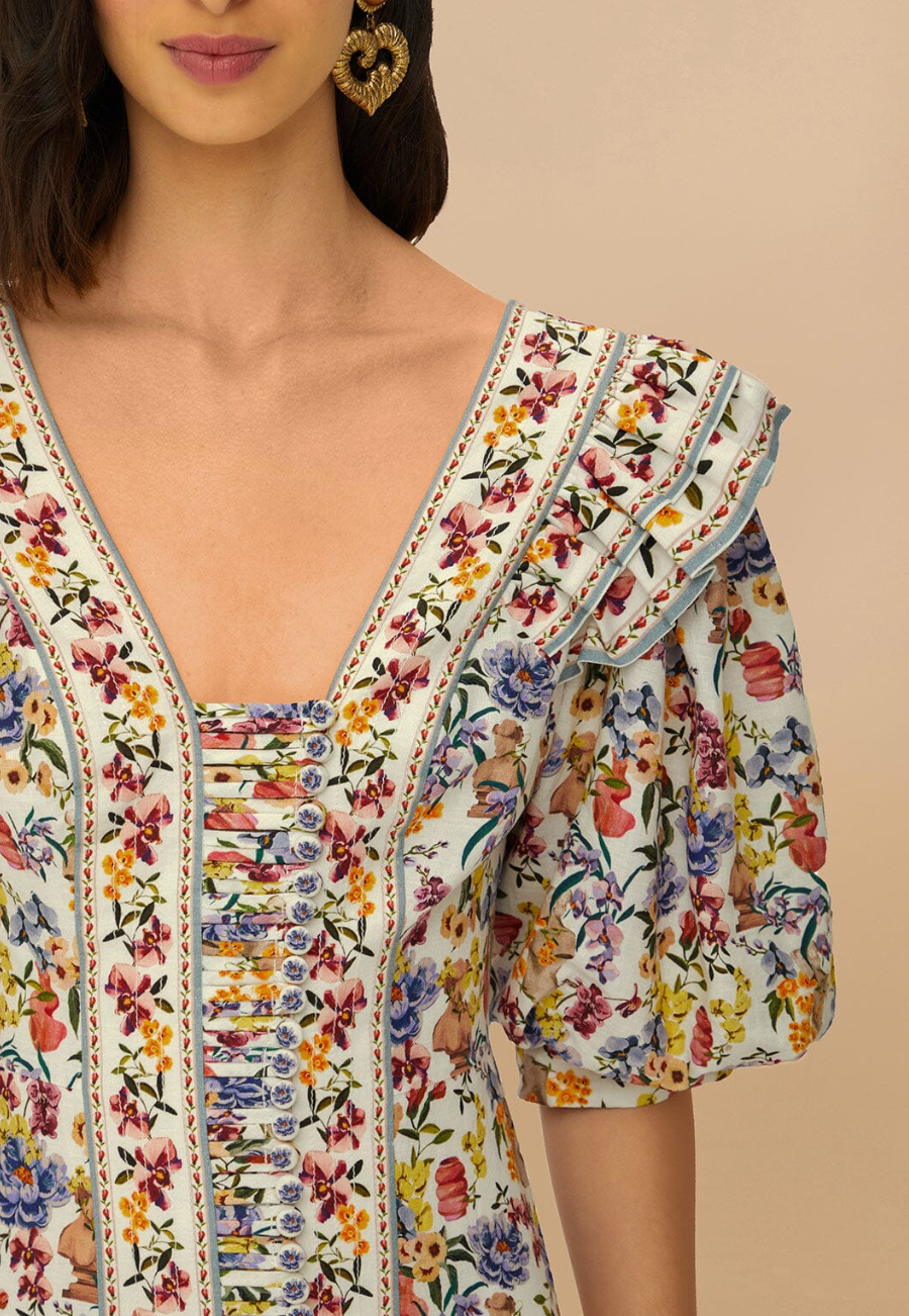 Farm Rio Greek Garden Mini Dress