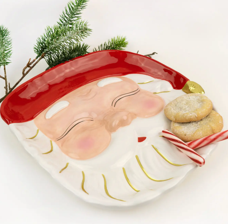 Red Santa Platter