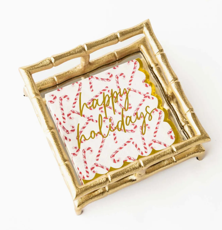 Candy Cane Paper Beverage Napkins