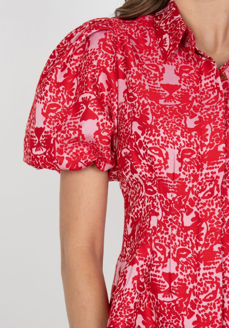 Emily Mccarthy Britt Top in Cheeky Cheetah