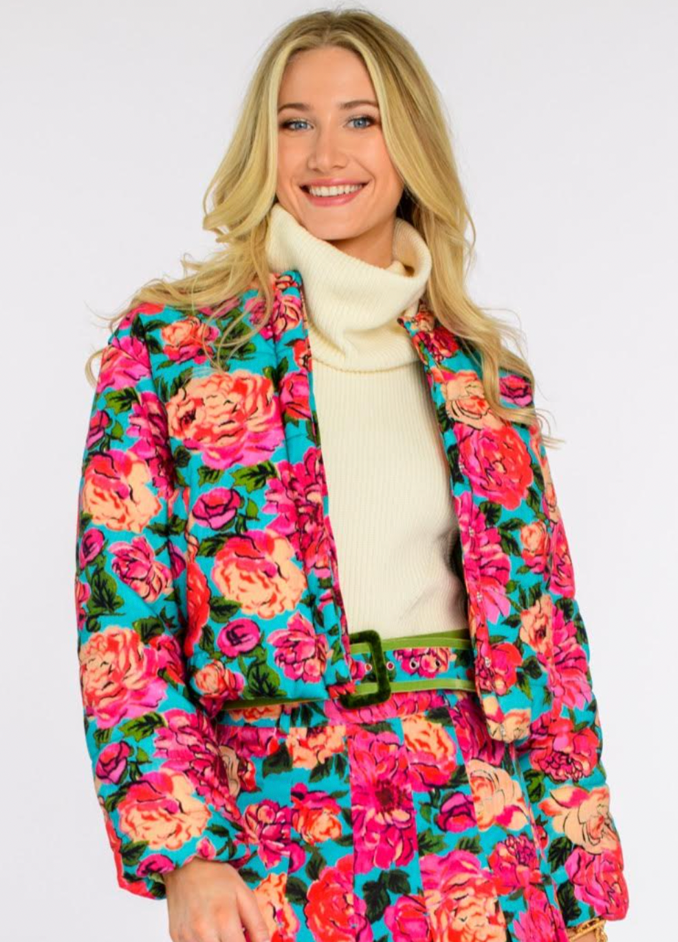 Elizabeth James Frankie Bomber in Vintage Roses