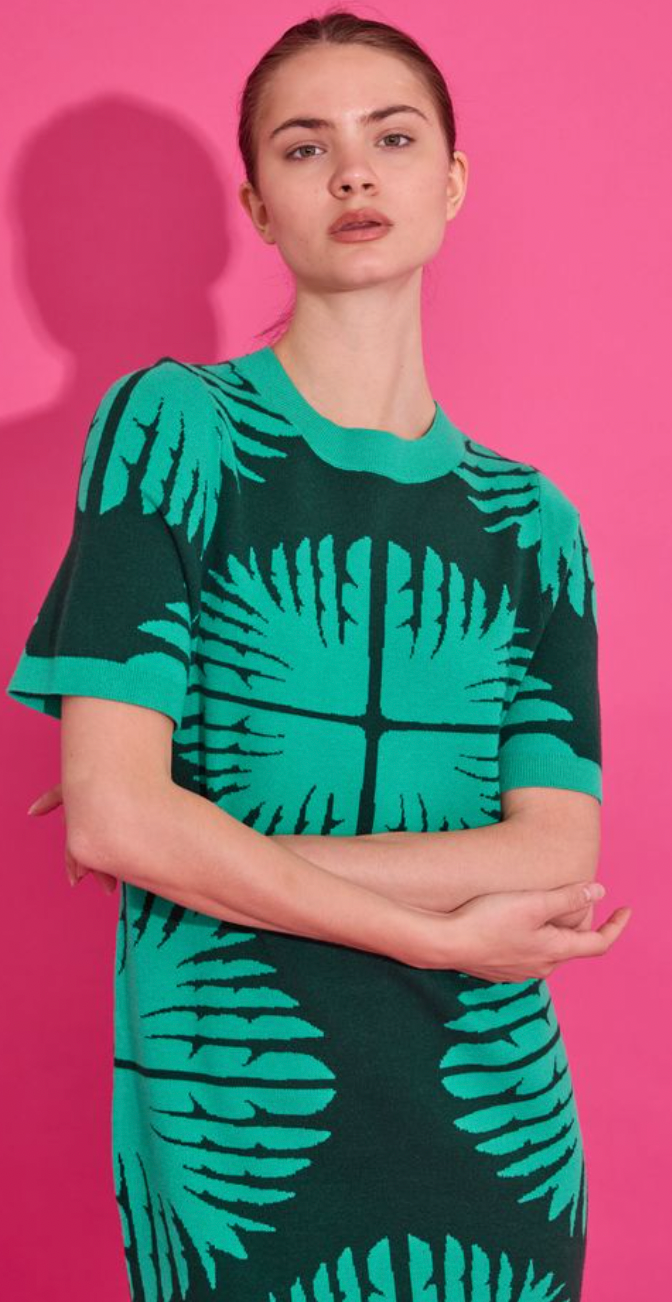 Alden Adair Scout Sweater Dress in Palm Royale