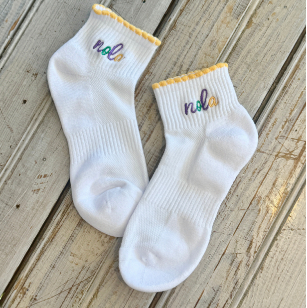 Crew Mardi Gras Socks - Nola