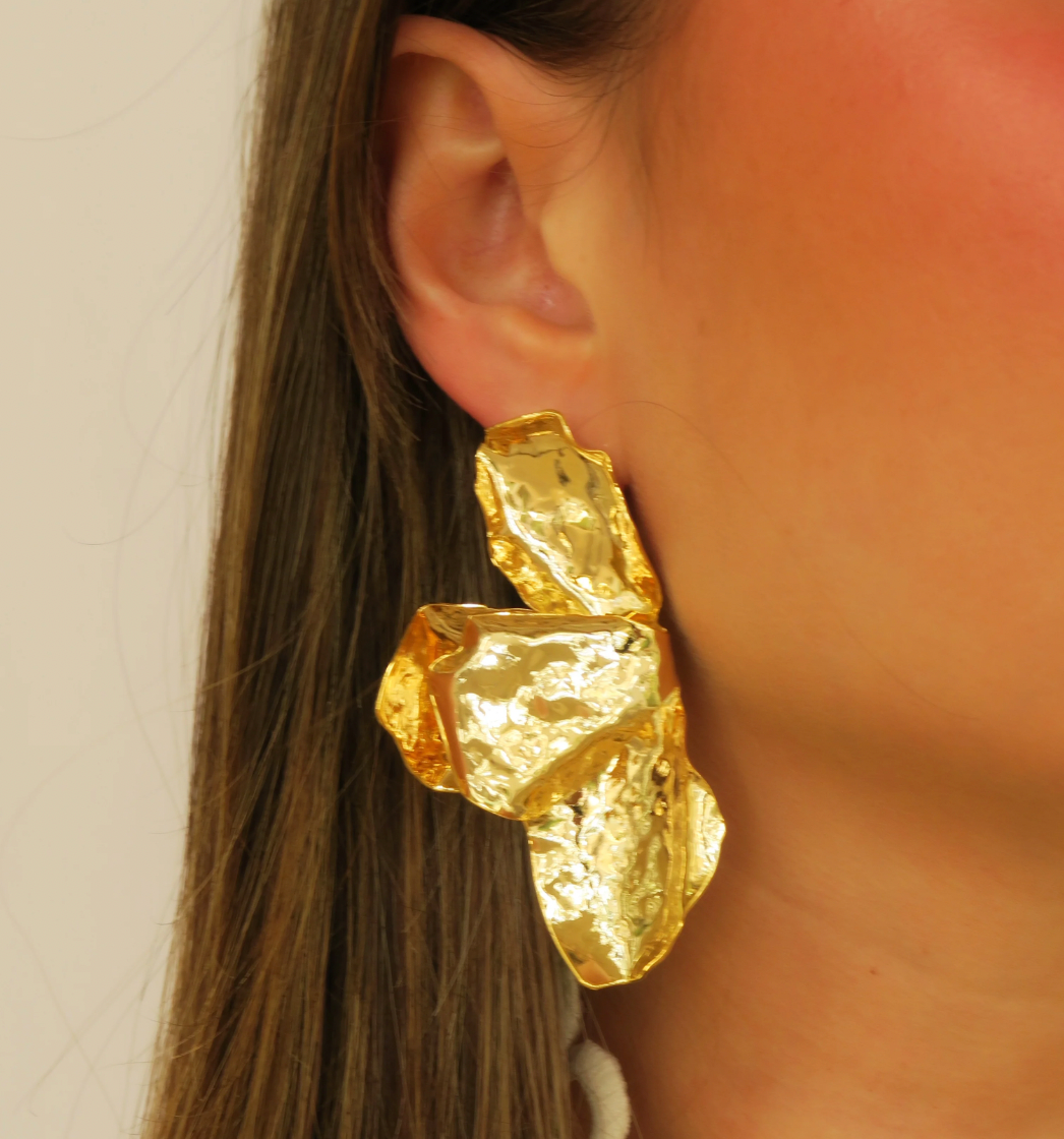 Metallic Petal Earring