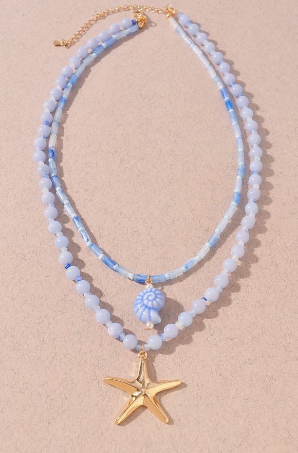 Blue Starfish Necklace