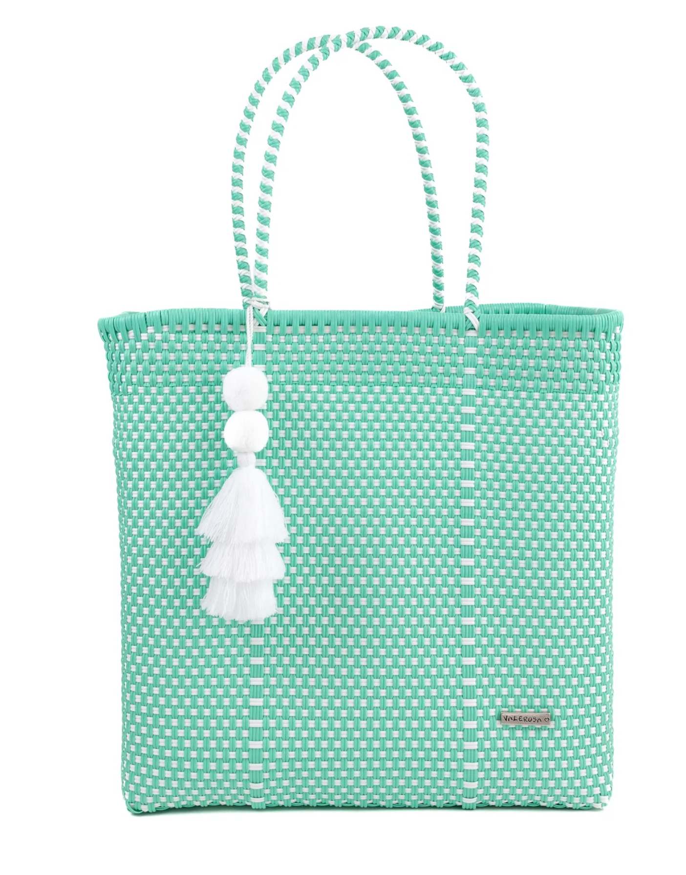 Valerosa Jumbo Bag in Teal and White Checkered