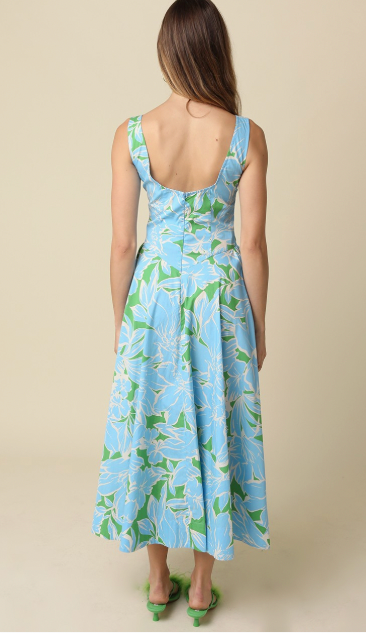 Floral Print Sleeveless Dress